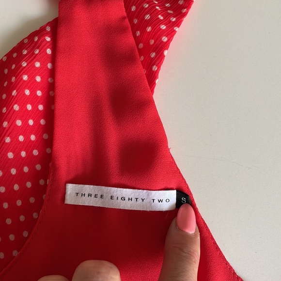 S Three Eighty Two Red/White Polka Dot Top - Picture 4 of 7